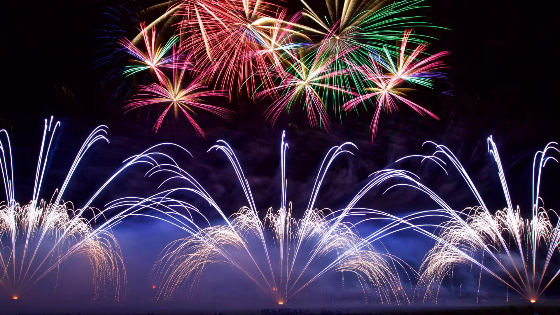 Beautiful blooming fireworks